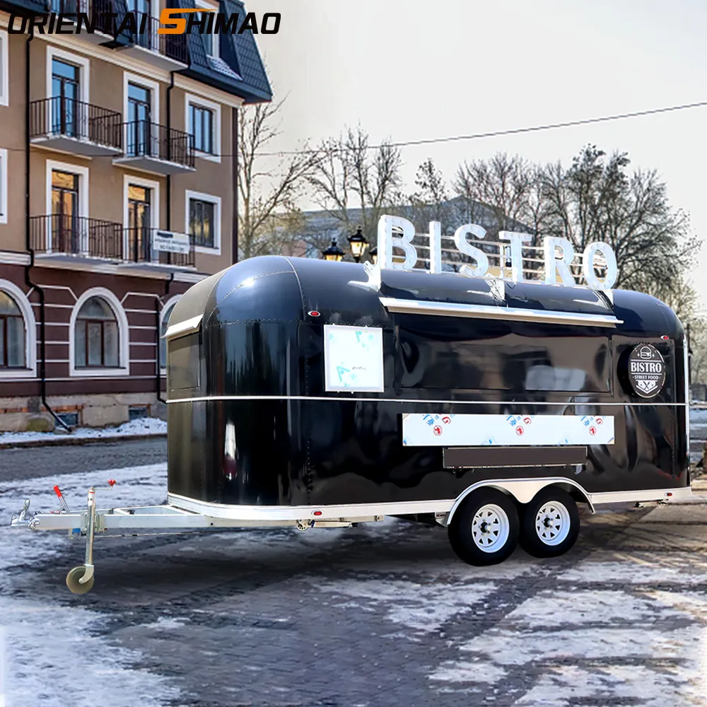 μαύρο τρέιλερ φαγητού airstream
