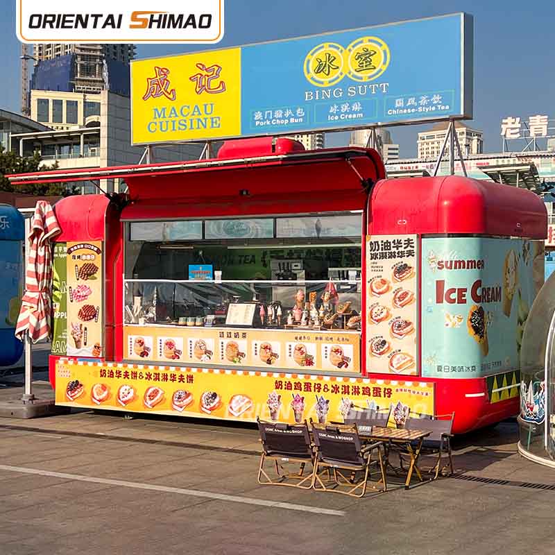 Cart Επιδόρπιο Mobile Kitchen Street Food Cart Catering Food Trailer Food Truck