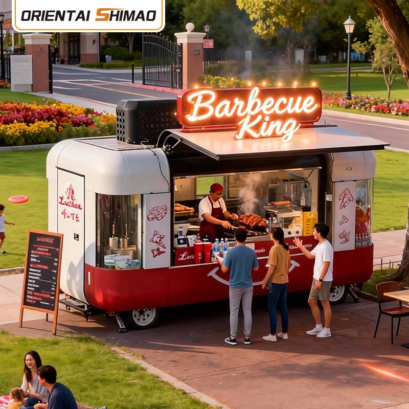 Επιδόρπιο καροτσάκι Κινητό Κουζίνα Street Food Cart Catering Food Trailer Sweet Concept Food Truck